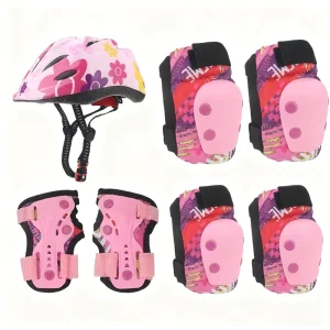 Children’s Sponge Roller Skating Skaterding Protective Gear Full Set Equipment Comprehensive Protection Impact Resistance