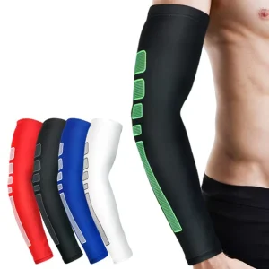 China Manufacturer Nylon Baseball Sport Elbow Full Arm Slimming Shape Brace Compression Support Sleeve Sweatband Guard Protector