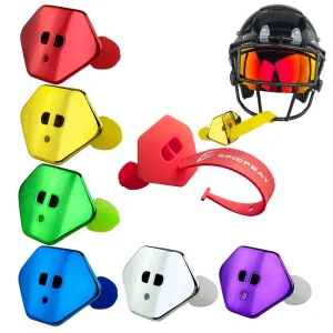 Chrome Shinning Mouth Guards Wide Strap Lip Guards Protector Mouth Pieces for American Football Promotion Gift