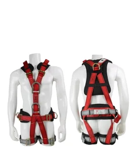 Climbing Fall Arrest Retractable Full Body Safety Harness 100% Polyester CE Certified 300kg Weight Capacity Quick Connect Buckle