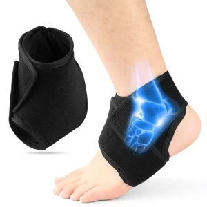 Cold and Hot Compress Solid Gel Ankle Brace Breathable Shock Absorbing Pressure Relieving Elastic Adjustable Secure Custom Fit
