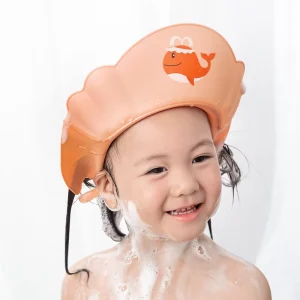 Colorful Adjustable Eye Ear Protector Kids Bathing Shower Head Cover PP+TPE Baby Washing Hair Hat