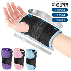 Colorful Breathable Sports Wrist Stabilizer Adjustable Palm Guard Pressure-Relieving OK Cloth SBR Polyester Wrist Brace Splint