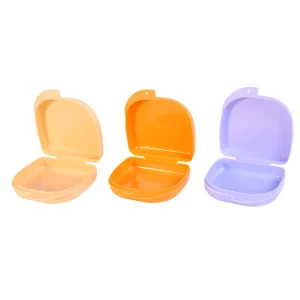 Colorful Plastic Orthodontic Dental Mouth Guard Retainer Storage Case for Safe
