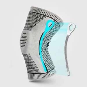 Comfortable Soft Fabric Running Knee Support Brace Professional Protection Compression Pain Relief Silicone Pads Side Stabilizer