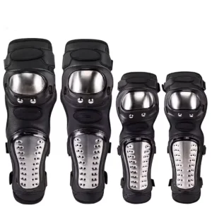 Comfortable Stainless Steel Knee Elbow Pads Safety Protective Gear Set for Motorcycle Racing Protective Gear