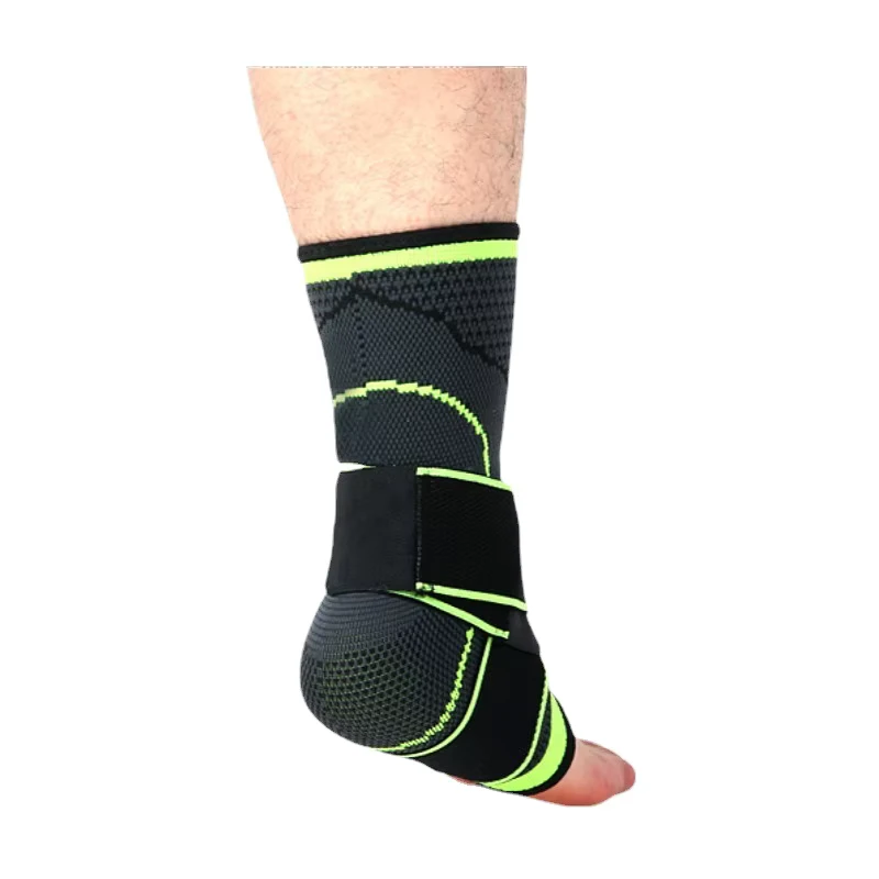 Compression Adjustable Elastic Breathable Eco friendly Soft Sports Ankle Support Sleeve Exercise Muscle Protection Buckle