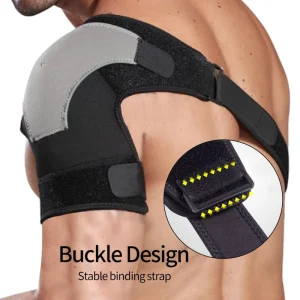 Compression Adjustable Neoprene Breathable Unisex Shoulder Guard Brace Support Protector One Size for Weight Lifting Sports