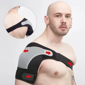 Compression Adjustable Shoulder Guard Brace Support Protector for Weight Lifting Sports