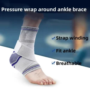 Compression Ankle Guard Support Ankle Brace Ankle Compression Brace Lace with Adjustable Strap for Foot Protecting Pain