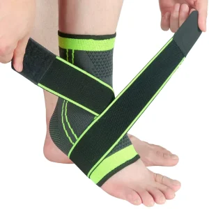 Compression Ankle Sleeve With Adjustable Strap Support For Outdoor Sports Fasciitis Ankle Brace Volleyball
