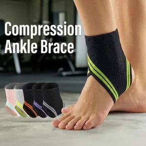 Compression Ankle Support Brace Adjustable Breathable Ankle Wrap for Basketball Running Football Fitness Sprain Protection
