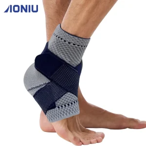 Compression Ankle Support Brace with Adjustable Straps for Sports Protection and Sprain Recovery