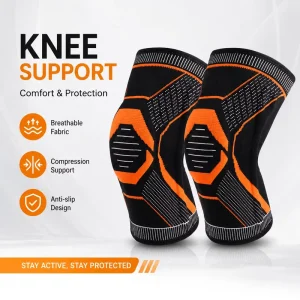Compression Breathable Lightweight Knee Brace for Running and Football Pain Relief Support Adjustable Sleeve for Sports Fitness