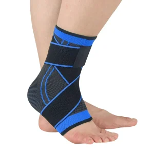Compression Elastic Waterproof Breathable Ankle Support Brace with Strap for Comprehensive Protection