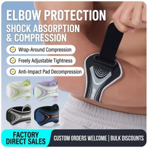 Compression Elbow Sleeve For Men Professional Tennis Elbow Brace Support For Weightlifting, Bench Press & Joint Protection