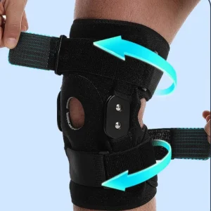 Compression Knee Sleeve Without Slipping Squat Running Jumping Sitting Mental Steel Knee Support Brace Pads
