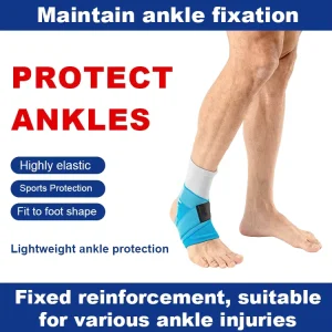 Compression Knitted Nylon Fabric Ankle Support Brace Sleeve Pair Protection Unisex Injury Recovery Home Workout