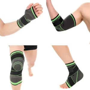 Compression Lace Up Ankle Support Brace Wrist Palm Elbow Knee Shin Ankle Protector Spandex Nylon Unisex AH S