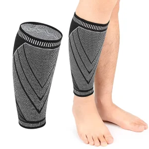 Compression Leg Sleeves Nylon Slip On Sports Running Basketball Cycling Featuring Elastic Compression Silicone Anti Slip Support