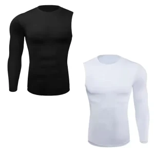 Compression Shirts for Men 1 2 One Arm Long Sleeve Athletic Base Layer Undershirt Gear T Shirt for Workout Basketball