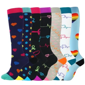 Compression Socks For Women Men Circulation Compression Stockings For Running Athletic Nursing