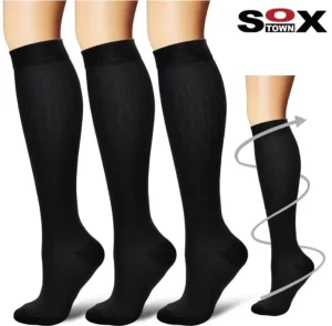 Compression Socks Women Circulation 15-20mmhg Support For Athletic Running Cycling