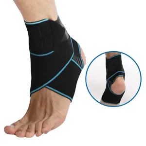 Compression Soft Elastic Cross strap Ankle Support Open Heel Silicone Anti slip Ankle Brace for Basketball Injury Recovery