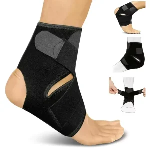 Compression Sport Foot Drop Braces Open Heel Ankle Support Brace For Running Adjustable Ankle Support Sleeves