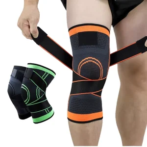Compression Sports Knee Braces Sleeves Nylon Spandex Elastic Knitted Support Straps Warming Fitness Basketball Gym Stabilizing