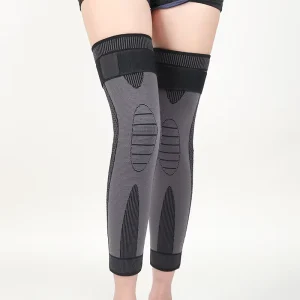 Compression Strap Knee Pads Extended Nylon Wormwood Knee Support Long Sports Knee Protector with Adjustable Strap
