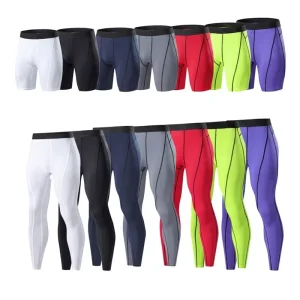 Compression Support Quick Dry Moisture Wicking Breathable Stretch Fit Men’s Gym Training Running Fitness Compression Leggings