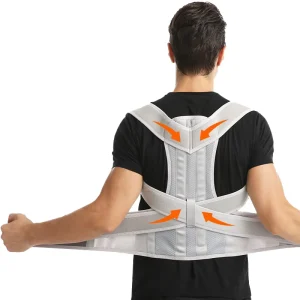Conrida Adult Unisex Brace Neoprene Adjustable Clavicle Back Body Elastic Posture Corrector Back Support For Men And Women
