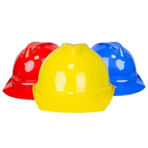 Construction Site Safety Helmet National Standard Anti Impact Breathable Summer V Shaped Labor Protection Printed Logo Yellow