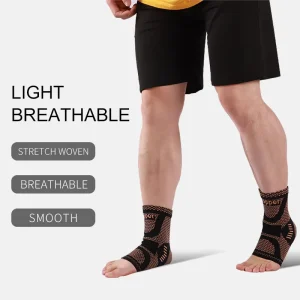 Copper Soft Knee Brace Anti sprain Ankle Protector Sleeve Max Support Elastic Ankle Brace for Fasciitis Recovery