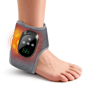 Cordless Ankle Heated Pad Foot Wrap Brace Massage Belt Hot Compress Vibration Foot Massager with Smart Timer