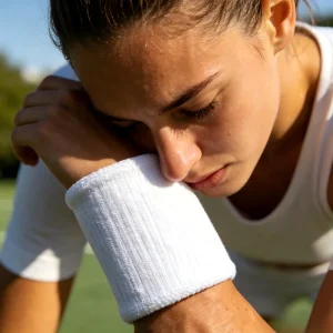 Cotton Terry Cloth Athletic Sweat Wristbands, Absorbent Sport Wrist Sweat Guards for Tennis Baseball Basketball Fitness Sports