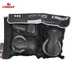 Cougar Hard Shell Professional Protection 3 Pack Wrist Guards Elbow Pads Knee Pads Skating Protective Gear