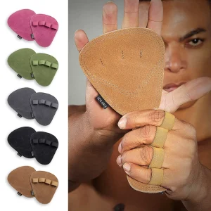 Cowhide Four Finger Palm Guard Gloves Strength Training Anti Slip Sports Fitness Gloves