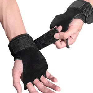 Cross-Training Leather Wrist Cuffs Palm Protector for Weightlifting and Gymnastics