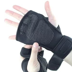Cross border Fitness Gloves Wrist Guard Integrated Sports Half finger Non slip Silicone Strap Palm Protection Anti Corn Running