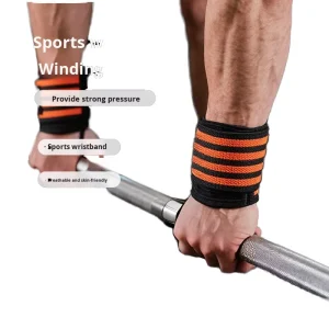Cross border High Elasticity Breathable Polyester Fiber Weightlifting Fitness Left Hand Wrist Support Wrap Compression Sports