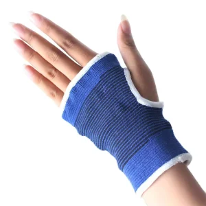 Cross border Knitted Cotton Breathable Sports Wrist Palm Guards Fingerless Gloves Athletic Protective Gear for Adult Outdoor
