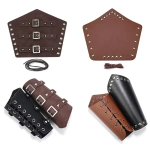 Cross border Medieval Men’s Wrist Guard Retro Punk Hand Guard Carnival Cosplay Costume Accessories Arm Guard Adult In Stock
