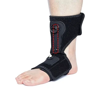 Cross-border New Version Rubber Foot Drop Sports Ankle Protection Compression Valgus Rotation Adjustable Velcro Support One Size