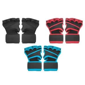 Cross border Universal Unisex Summer Fitness Sponge Fingerless Wrist Guards Anti callus Breathable Weightlifting Cycling Sports