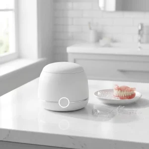 Custom 200ml Ultrasonic Denture Cleaner Bulk Order UV Retainer Ultrasonic Cleaner Dental Pods for Aligner Mouth Guard