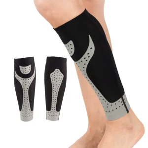 Custom Breathable Compression Running Pain Relief Muscle Recovery Canilleras Shinguard Calf Compression Sleeve Shin Guard