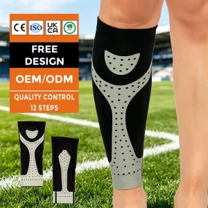 Custom Breathable Compression Shin Guard Running Pain Relief Muscle Recovery Canilleras Shinguard Calf Compression Sleeve