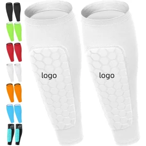 Custom Calf Protector Shin Guard Soccer Honeycomb Cushion Pad Support Shin Pad Anti Slip Calf Sleeve for Kids and Adults